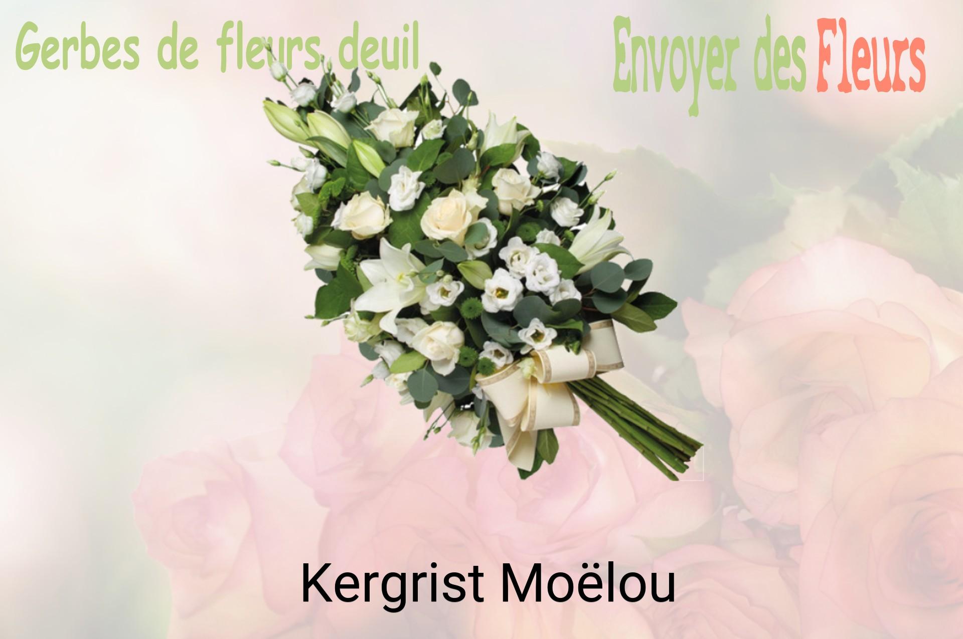 Gerbe de fleurs de deuil livrée à Kergrist-Moëlou